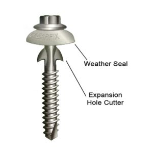 50mm CLEARFIX Screw & Grey Dome Seal