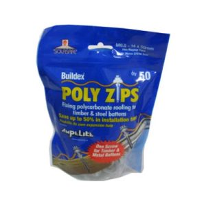 50mm POLYZIP Screw & Grey Dome Seal